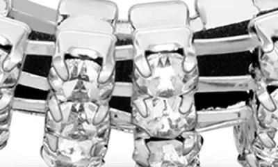 Ettika Shine Bright Crystal Hair Tie In Silver