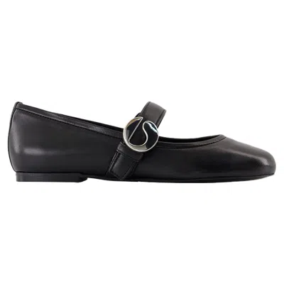 Coperni Leather Ballet Flats In Black
