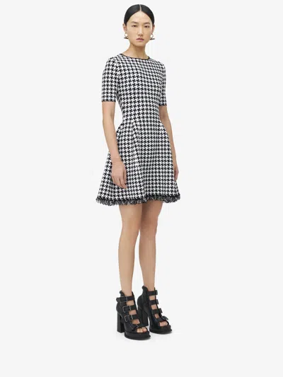 Alexander Mcqueen Dress Mcqueen Woman Color Black In Gray