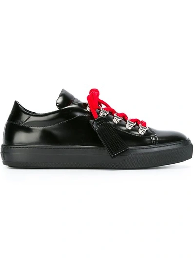 Tod's 30mm Tasseled Leather Sneakers In Black