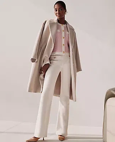 Ann Taylor The Tab Pocket Flare Jean In Ivory