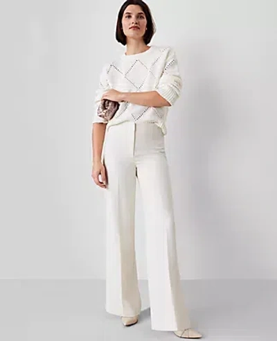 Ann Taylor The Tall Perfect Wide-leg Pant In Winter White