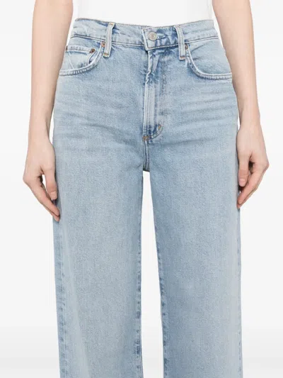 Agolde Ren High Rise Wide Leg Jeans In Groove In Multi