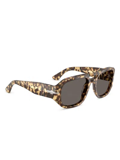Persol Geometric-frame Sunglasses In Brown