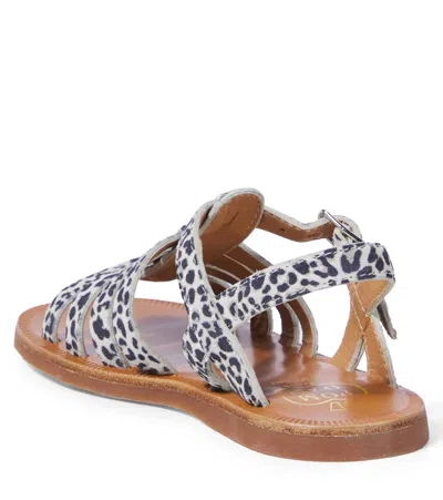Pom D'api Plagette Leopard-print Leather Sandals In Multicoloured