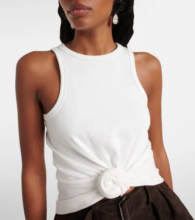 Magda Butrym Mini Skirt With Rosette In White