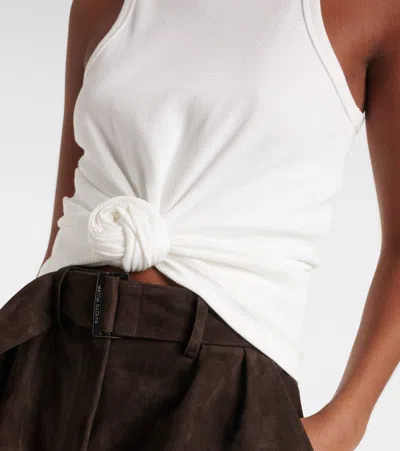 Magda Butrym Mini Skirt With Rosette In White