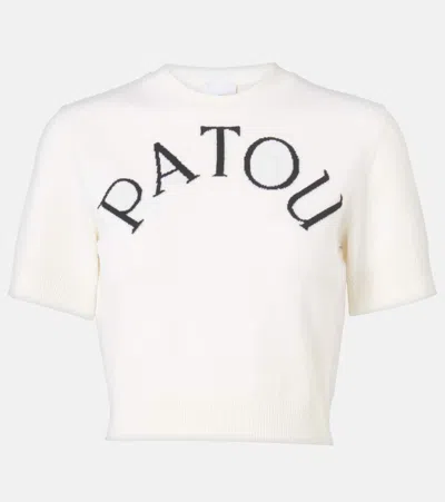 LOGO提花羊毛混纺短款上衣