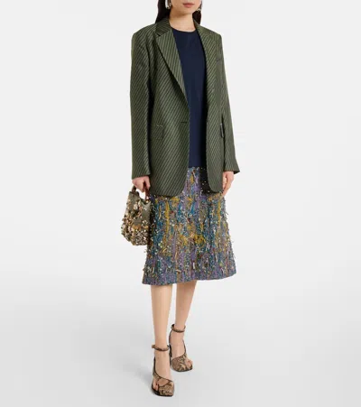 Dries Van Noten Oversized Cotton-jersey T-shirt In Blue