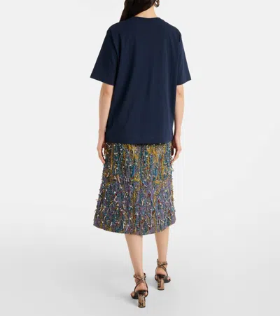 Dries Van Noten Oversized Cotton-jersey T-shirt In Blue