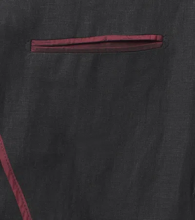 Rubinacci Linen Blazer In Black