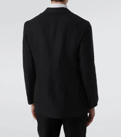 Rubinacci Linen Blazer In Black