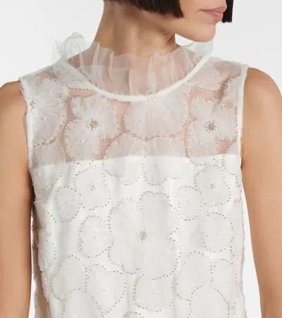 Self-portrait Self Portrait 'white Tulle Satin Bow Mini' Dress