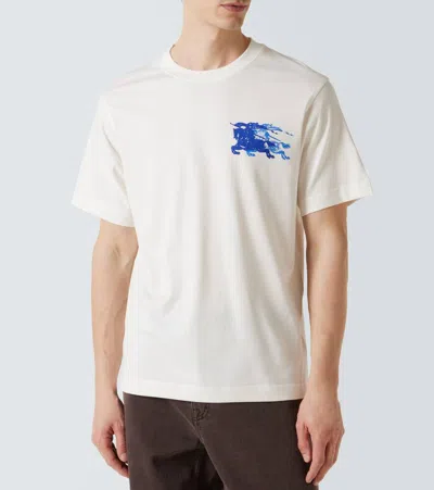 Burberry Ekd Cotton T-shirt In Grey