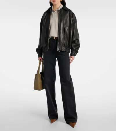 Saint Laurent Cassandra Cap Sleeve Polo Top In Grey