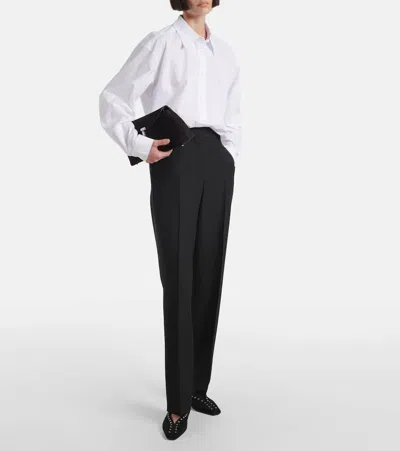 Totême Mid-rise Straight Pants In Black