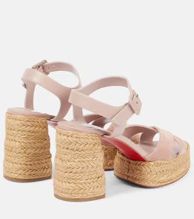 Christian Louboutin Calakala Suede Espadrille Sandals 85 In Romancelin Vintage Rose