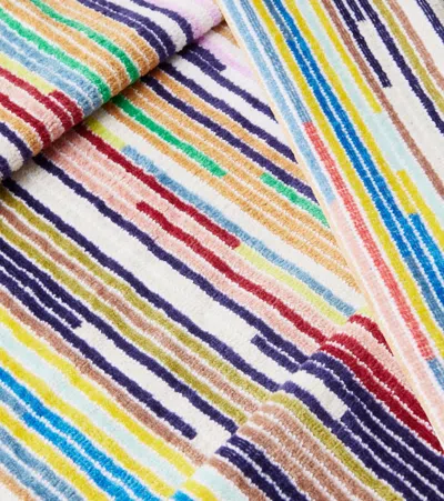Missoni Melody Set Of 2 Striped Terry Towels In Multicoloured