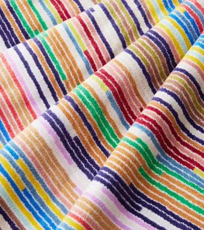 Missoni Melody Set Of 2 Striped Terry Towels In Multicoloured