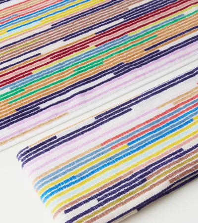 Missoni Melody Set Of 2 Striped Terry Towels In Multicoloured