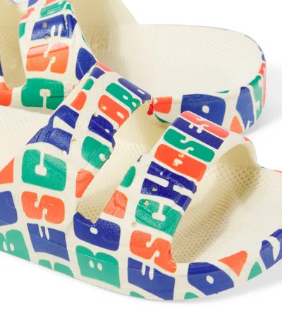 X MOSES LOGO印花凉拖鞋