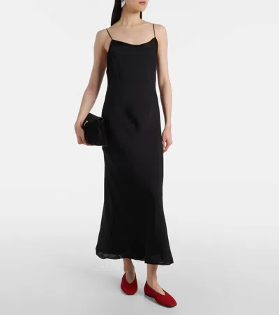 Totême Toteme Silk Satin Slipdress In Black