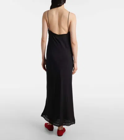 Totême Toteme Silk Satin Slipdress In Black