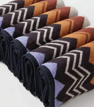 Missoni Giacomo Set Of 6 Face Towels In Multicoloured