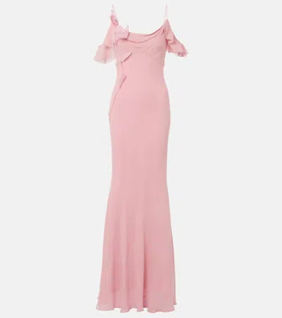 Self-portrait Self Portrait Long Dress In Pink