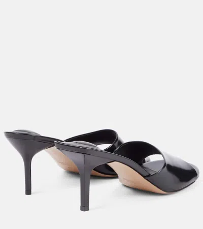 Jacquemus 70mm Leather Open-toe Mules In Black