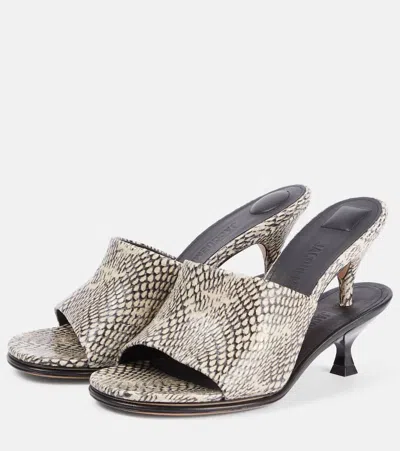 Jacquemus 110mm Les Doubles Hi Mules In Neutrals