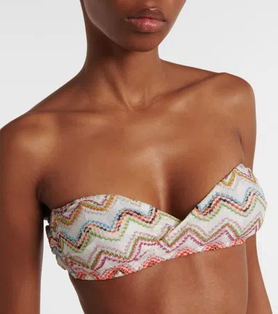 Missoni Lamé Bikini Zig Zag Stretch Nylon In Multicolour