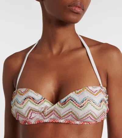 Missoni Lamé Bikini Zig Zag Stretch Nylon In Multicolour