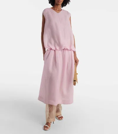 Khaite Loop Bead-embellished Leather Sandals In White