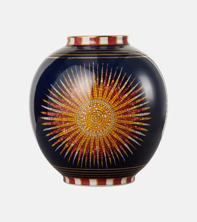 La Doublej Sunrays Midnight Medium Porcelain Vase