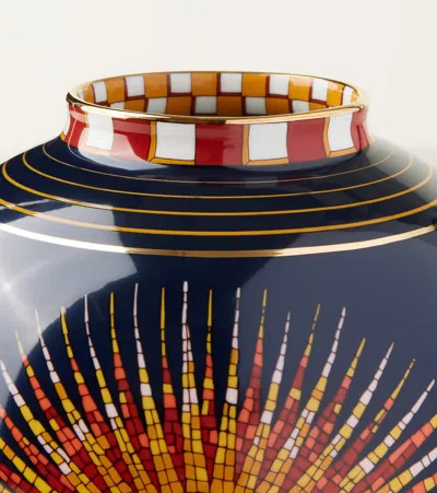 La Doublej Sunrays Midnight Medium Porcelain Vase