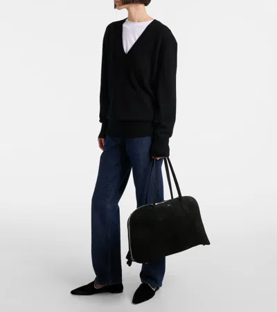 Totême Toteme Women Day Suede Leather Tote Bag In Black