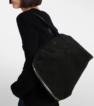 Totême Toteme Women Day Suede Leather Tote Bag In Black