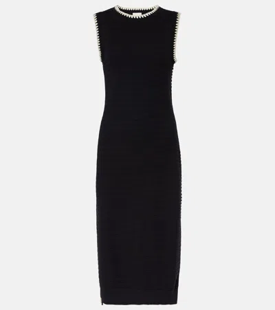 Varley Dwight Knit Tank Midi Dress In Black