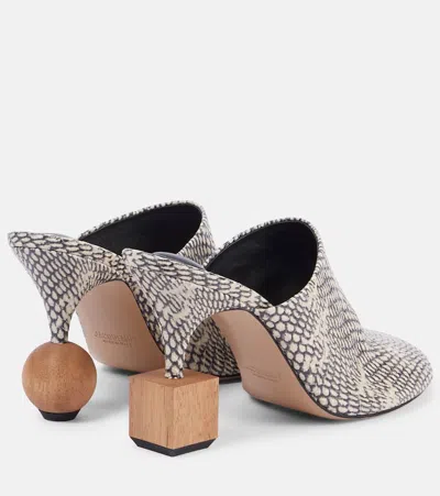 Jacquemus Kiss Block Heel Mules In Neutrals