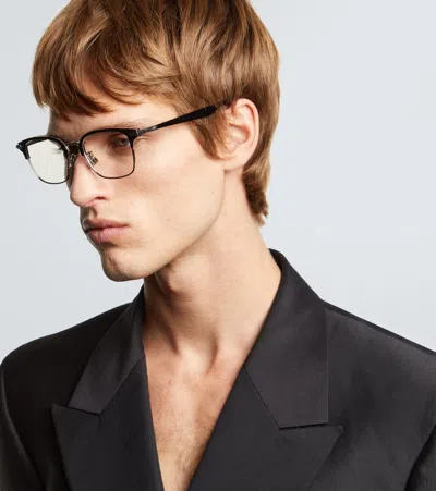 Dior Blacksuit Rectangular Glasses In Black