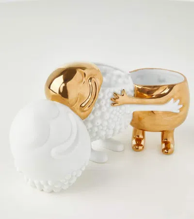 L'objet Haas Happy Huggers Box In White/gold