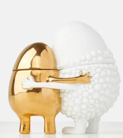 L'objet Haas Happy Huggers Box In White/gold