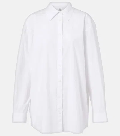 Totême Toteme Striped Cotton-poplin Shirt In White