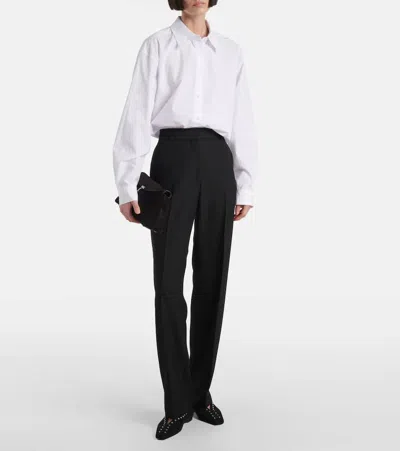 Totême Toteme Striped Cotton-poplin Shirt In White