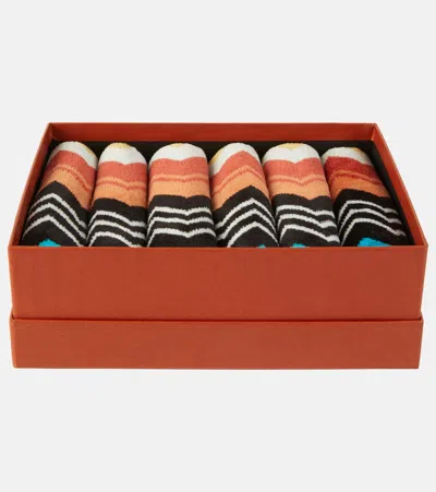 Missoni Giacomo Set Of 6 Face Towels In Multicoloured