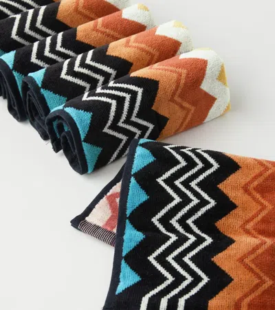 Missoni Giacomo Set Of 6 Face Towels In Multicoloured