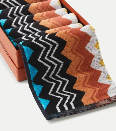 Missoni Giacomo Set Of 6 Face Towels In Multicoloured