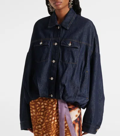 Dries Van Noten Cotton Denim Vesto Jacket In Blue