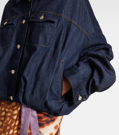 Dries Van Noten Cotton Denim Vesto Jacket In Blue